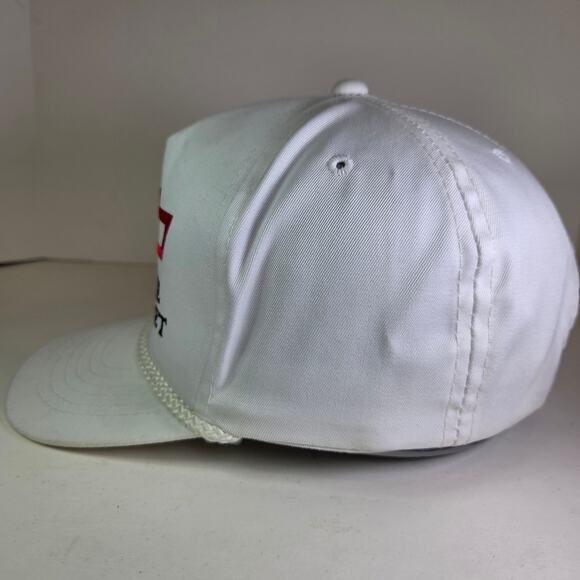 Vintage Chevrolet Genuine Chevy Logo Rope Snapback Hat White Red YoungAn OSFA - Picture 2 of 10